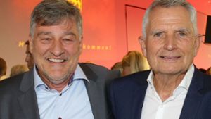 Ex-Clubchef Bernd Wahler (li.) und Präsident Wolfgang Dietrich bei einer Jubiläumsveranstaltung des VfB Stuttgart im vergangenen Jahr. Foto: Pressefoto Baumann