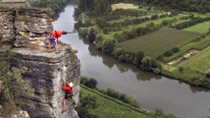 Ein Dorado für Kletterer: Die Hessigheimer Felsengärten. Aber auch wer es eher gemütlich mag, wird bei unseren Ausflugstipps für den Kreis Ludwigsburg fündig. Foto: FACTUM-WEISE