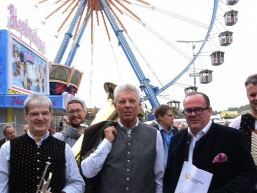Oberbürgermeister Dieter Reiter auf dem diesjährigen Oktoberfest in München. Foto: imago/Lindenthaler