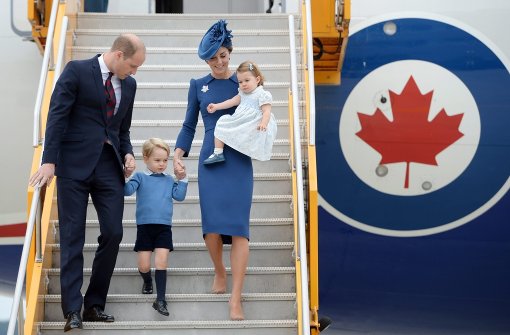 Die königliche Familie ist gemeinsam in Kanada gelandet. Foto: AP