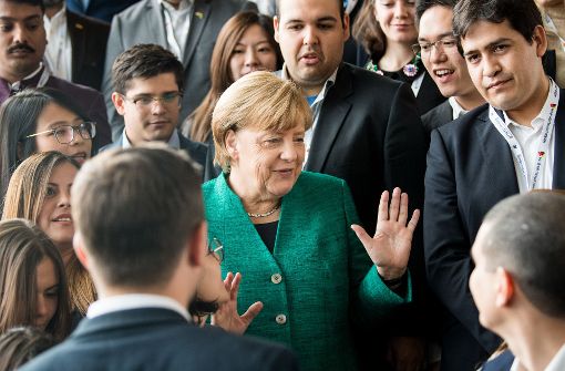 Bundeskanzlerin Angela Merkel beim „Deutschlandtag“ der Jungen Union Foto: dpa-Zentralbild