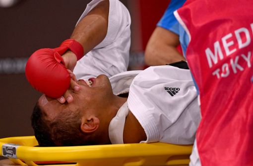 Karateka Jonathan Horne verletzte sich schwer am Ellenbogen. Foto: dpa/Marijan Murat