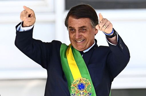 Der brasilianische Präsident Jair Bolsonaro kokettiert immer noch gern mit seiner Überraschungswahl. Foto: AFP