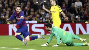 Lionel Messi wirbelte kräftig in der Hintermannschaft von Borussia Dortmund. Foto: AP/Emilio Morenatti