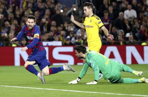 Lionel Messi wirbelte kräftig in der Hintermannschaft von Borussia Dortmund. Foto: AP/Emilio Morenatti