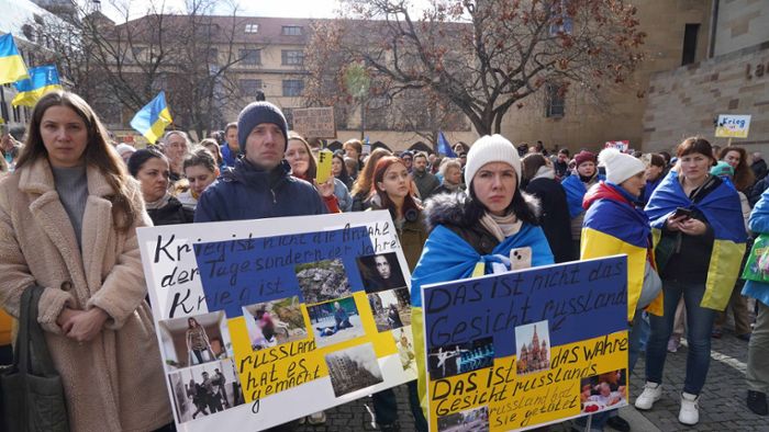 Solidarität mit der Ukraine zum Jahrestag des Krieges