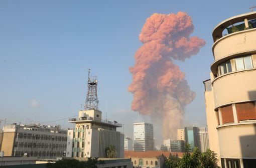 Am Hafen von Beirut ist es zu einer heftigen Explosion gekommen. Foto: AFP/ANWAR AMRO