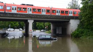 Bei Starkregen kam es in der Vergangenheit immer wieder zu  Überflutungen der Bahnunterführung an der Liebknechtstraße. Foto: Archiv