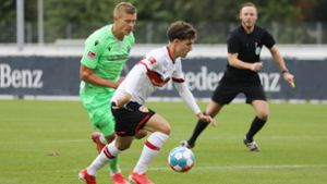 Mateo Klimowicz erzielt für den VfB Stuttgart (rechts) den Ehrentreffer. Foto: Baumann/VfB Stuttgart