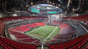 Am 3. Februar findet hier im Mercedes-Benz-Stadium in Atlanta der Super Bowl statt. Foto: Mercedes-Benz -Stadium