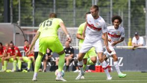 Sasa Kalajdzic erzielte die VfB-Führung zum 1:0. Foto: Pressefoto Baumann/Hansjürgen Britsch