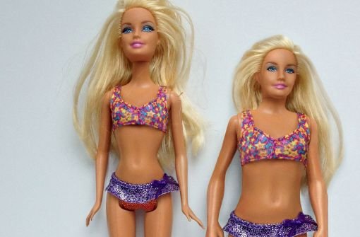 Die echte Barbie und Nickolay Lamms reale Version - die Unterschiede sind bemerkenswert. Foto: dpa/Nickolay Lamm