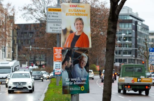 Die beiden Spitzenkandidaten der Parteien mit den meisten Wählerstimmen bei der letzten Landtagswahl: Susanne Eisenmann (CDU) und Winfried Kretschmann (Grüne) Foto: Lichtgut/Leif Piechowski