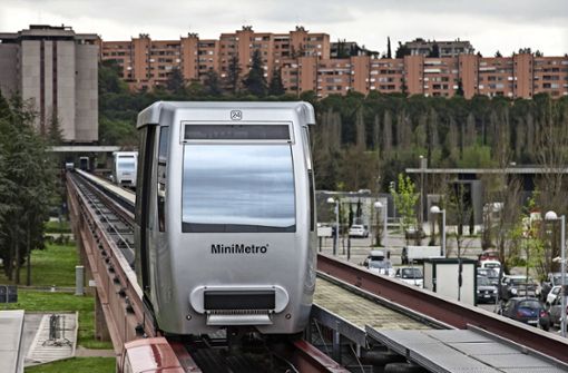 Die Minimetrò  in Perugia ist seit 2008 in Betrieb. Zum System gehören auch Rolltreppen und Aufzüge. Foto: imago/CHROMORANGE/imago stock&people
