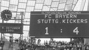 Ein Dokument der Zeitgeschichte, das alle blauen Herzen höher schlagen lässt: Der 4:1-Auswärtssieg der Stuttgarter Kickers beim FC Bayern. Foto: /Baumann
