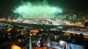 Die Eröffnungsfeier in Rio de Janeiro: Farbenprächtig und schrill. Foto: Getty Images South America