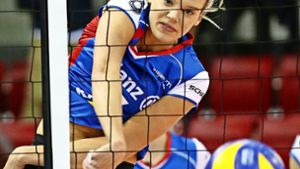 Gelungene Heimpremiere: Volleyballerin Paige Tapp ist begeistert von der Energie in der Stuttgarter Scharrena Foto: Baumann