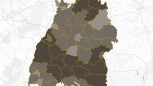 Nicht nur, aber insbesondere politisch war Baden-Württemberg 2001 ein anderes Land. Der BW Atlas dokumentiert das anhand der Stimmenanteile der CDU damals und ... Foto: Screenshot StZN