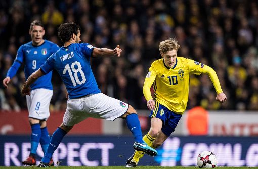 Italien hat im Playoff-Hinspiel gegen Schweden verloren. Foto: dpa/Bildbyran via ZUMA Wire