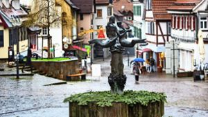 Marktbrunnen von Karl Ulrich Nuss mit Neckar und Fils. Foto: Ines Rudel