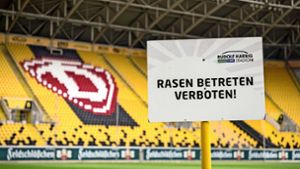Fußballspielen ist bei Dynamo Dresden in den kommenden zwei Wochen verboten. Foto: imago/Steffen Kuttner