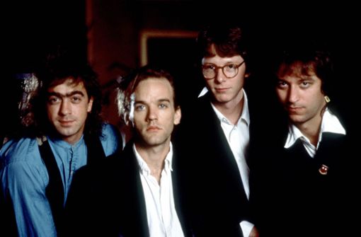 Die Band R.E.M. in den 1980er Jahren: Bill Berry, Michael Stipe, Mike Mills und Peter Buck (von links) Foto: imago images/Mary Evans