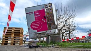 So sah der Zigarettenautomat aus, der in der Leonberger Straße in Gerlingen gesprengt wurde. Foto: Archiv/7aktuell