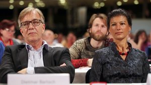 Die künftigen Fraktionschefs der Linken: Sahra Wagenknecht und Dietmar Bartsch Foto: dpa
