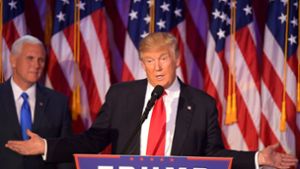 Donald Trump freut sich über seinen Wahlsieg. Foto: AFP