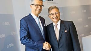 Stabwechsel beim Spitzenverband der Wirtschaft: BDI-Präsident Ulrich Grillo (links) übergibt im nächsten Jahr das Amt an Dieter Kempf. Foto: dpa
