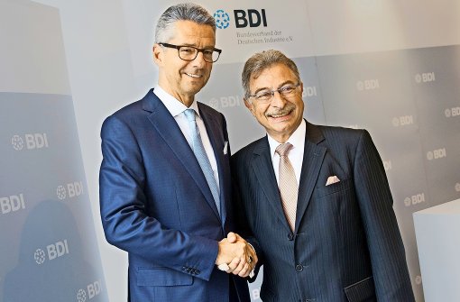 Stabwechsel beim Spitzenverband der Wirtschaft: BDI-Präsident Ulrich Grillo (links) übergibt im nächsten Jahr das Amt an Dieter Kempf. Foto: dpa