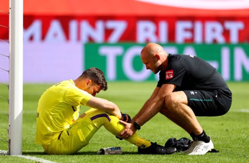 Werders Torhüter Jiri Pavlenka war sichtlich geknickt nach dem Schlusspfiff. Foto: AFP/KAI PFAFFENBACH