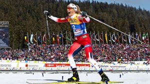 Therese Johaug gewinnt in Seefeld ganz überlegen den Skiathlon – und will mehr. Foto: Getty