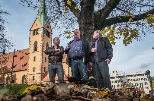 Axel Heldmann, Heinrich-Hermann Huth und Heinz Rittberger wollen zwei Viertel wiedervereinen. Foto: Lichtgut/Max Kovalenko