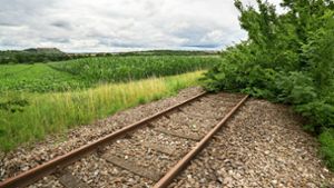 Fahren hier ab 2028 Züge? Die alte Bahnstrecke von Markgröningen nach Ludwigsburg soll als erstes ertüchtigt werden. Foto: Archiv/Jürgen Bach
