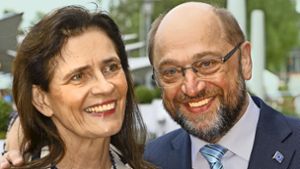 Martin Schulz mit seiner Ehefrau Inge, einer Landschaftsarchitektin Foto: picture alliance