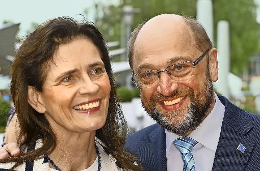 Martin Schulz mit seiner Ehefrau Inge, einer Landschaftsarchitektin Foto: picture alliance