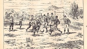 Eine der ersten Darstellungen vom Rasensport auf dem Wasen wurde 1893 veröffentlicht Foto: Philipp Heineken, Die beliebtesten Rasenspiele