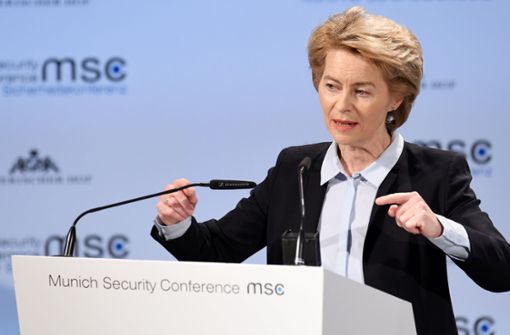Verteidigungsministerin Ursula von der Leyen auf der Münchner Sicherheitskonferenz Foto: dpa