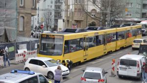 In Stuttgart-Ost ist es zu einem Stadtbahn-Unfall gekommen. Foto: Andreas Rosar Fotoagentur-Stuttg
