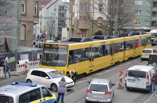 In Stuttgart-Ost ist es zu einem Stadtbahn-Unfall gekommen. Foto: Andreas Rosar Fotoagentur-Stuttg