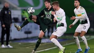 Borussia Mönchengladbach verlor unglücklich beim VfL Wolfsburg. Foto: dpa/Ronny Hartmann