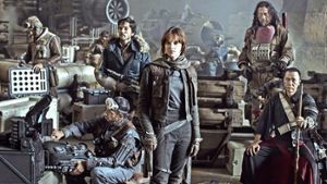 Felicity Jones (Mitte) im Trailer zum „Star Wars“-Ableger   „Rogue One“ Foto: dpa/Disney