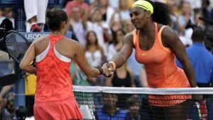Serena Williams nach ihrer Niederlage gegen Roberta Vinci. Foto: AP