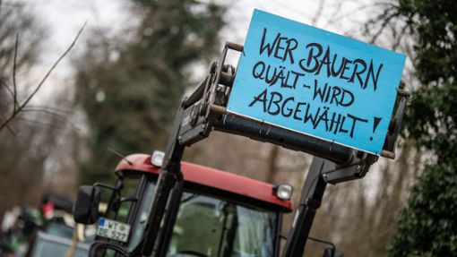 Szenen des Protests in Baden-Württemberg. (Archivbild) Foto: dpa/Christoph Schmidt