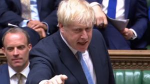 Der neue britische Premier Boris Johnson im Parlament Foto: AFP