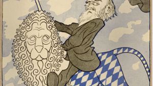 Kurt Eisner reitet   den bayerischen Löwen – so illustrierte die satirische Wochenzeitschrift „Simplicissimus“ am  3. Dezember 1918 die Revolution im Freistaat. Foto: picture alliance