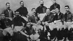 So gut sah das Team des FC Barcelona um Otto Maier  (vorne liegend) im Jahr 1903 aus. Foto: Paul Hartmann /G