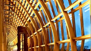 Weltweit entstehen immer mehr Gebäude aus Holzelementen – hier eine Konstruktion in der Ontario Art Gallery. Foto: Dürr-Homag