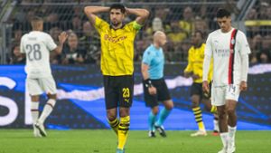 Dortmund  steht vor dem Aus in der Champions League. Foto: dpa/Bernd Thissen